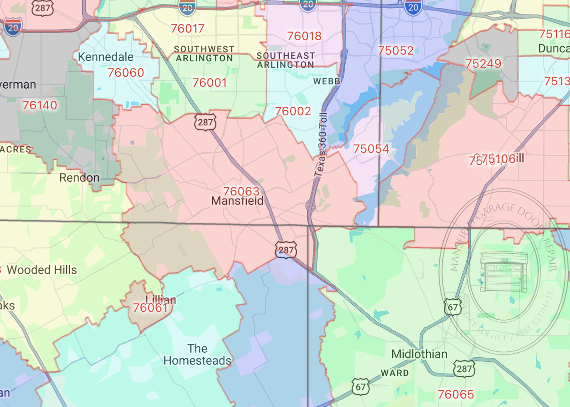 Mansfield-TX-USA-Map